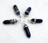 Sodalite Gemstone Pendants, 8x38mm, Free Form Pendant, Sold As 1 Piece.